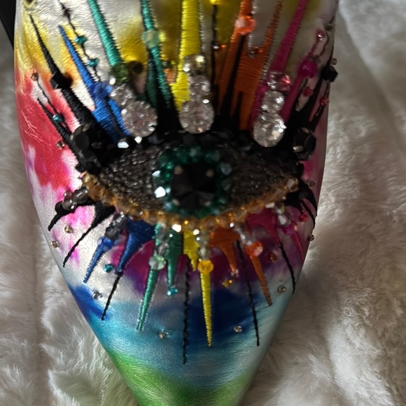 Kurt Geiger London Women's Multicolor Embellished Mules - Picture 4 of 6